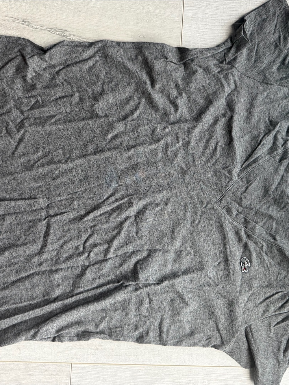 Lacoste Charcoal Grey Logo Tee